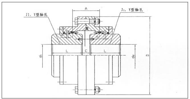 鼓形齒式聯(lián)軸器結構圖