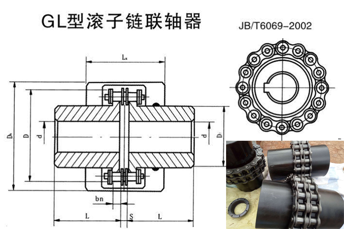 GLF滾子鏈聯(lián)軸器結(jié)構(gòu)圖